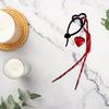 Lovely Heart Keychain Braided Rope Keyring Bag Charm Handbag Charm Bag Pendant Ornaments Car Keychain Decorations