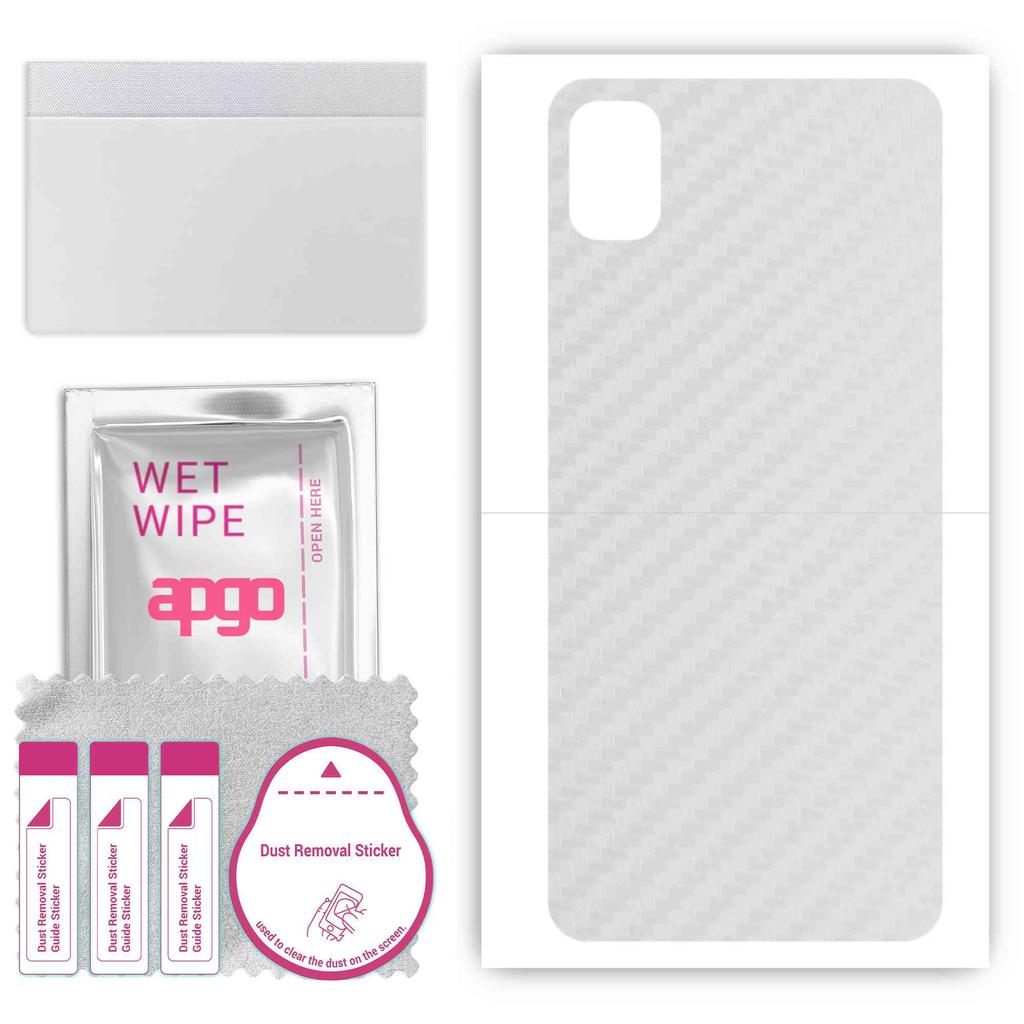 apgo Protective Skin Sticker for the Back Compatible with TCL ION Z, Wrap Film, Foil, Vinyl - Pattern Transparent Carbon