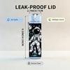 1PC Standing Astronaut Poster Print 750ml Color Plastic Sports Water Bottle Leakproof Flip Straw Lid Suitable for Sports Office Home Use
