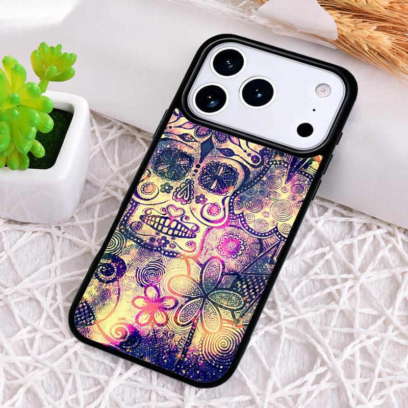 Винтажный Чехол для Телефона с Черепами Ударопрочный для iPhone 17 Air 16e 15 11 12 14 13 Pro Max Чехол Coque