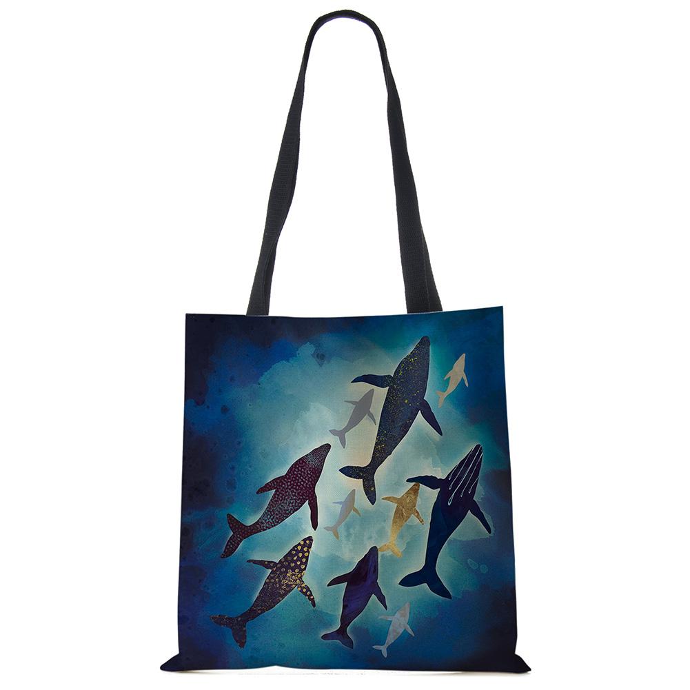 Японский дизайн укиё-э Повседневная женская сумка ручной работы Журавль Дизайнерская сумка-тоут Эко многоразовые плечевые сумки для покупок B13039 CLE