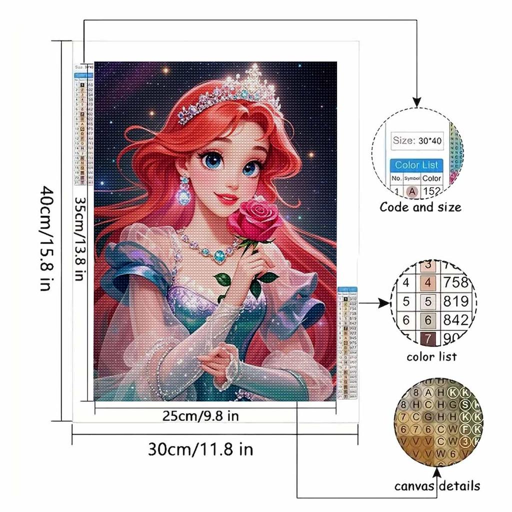 Алмазная живопись своими руками Нет принцесс-русалок или цветов Набор для вышивания крестом Мозаичное искусство Алмазная живопись Полный круглый алмаз Домашнее украшение