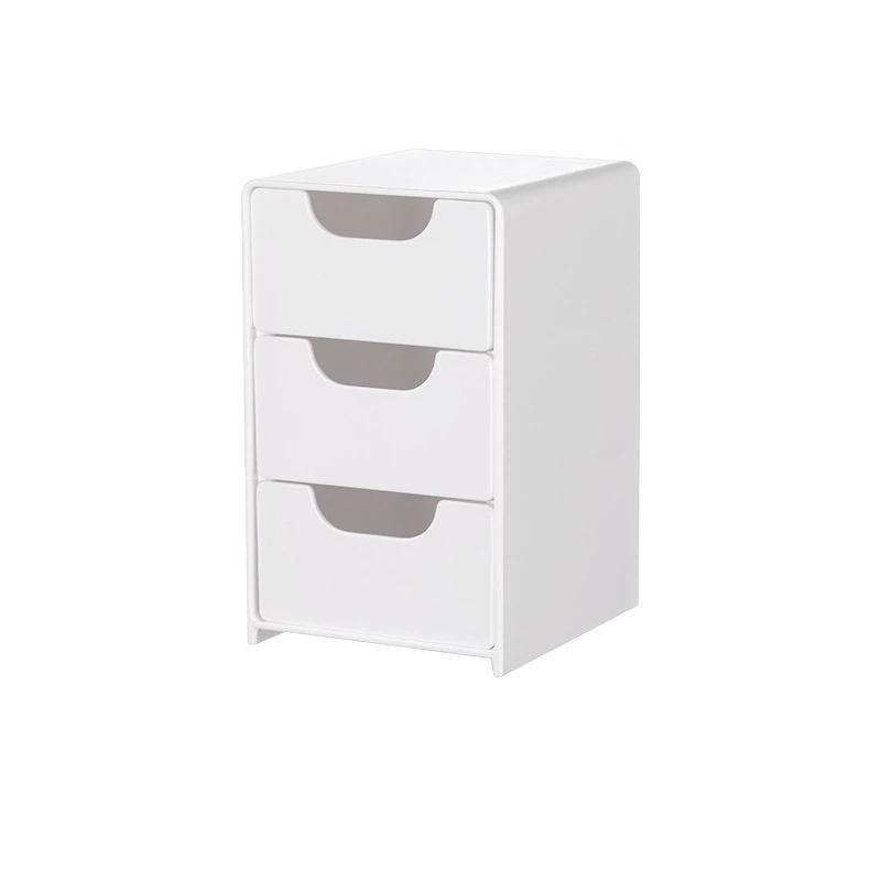 3-Tier Clear Acrylic Drawer Storage Box Durable Desktop Organizer for Home Vanity Desk Stationery Storage