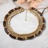 Dark Brown Bohemian Necklace Retro Bead Necklace Creative Multi Layer Necklace  Party