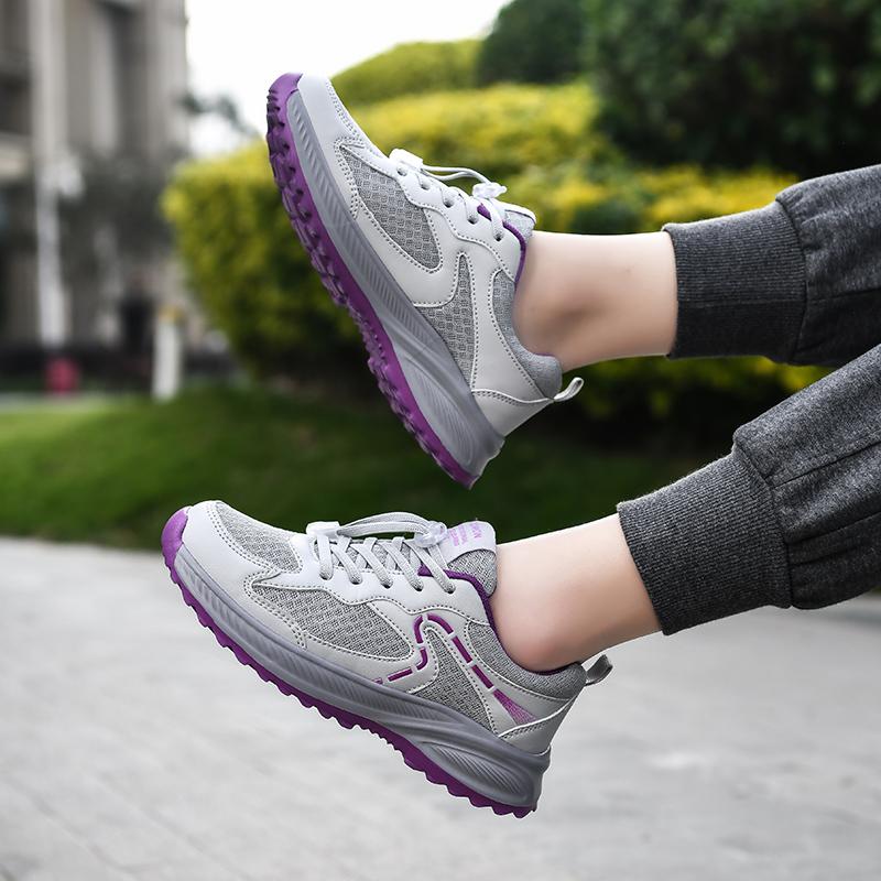 Новые популярные женские кроссовки на шнуровке, спортивная обувь для бега и ходьбы, спортивная обувь для женщин, кроссовки для пожилых людей