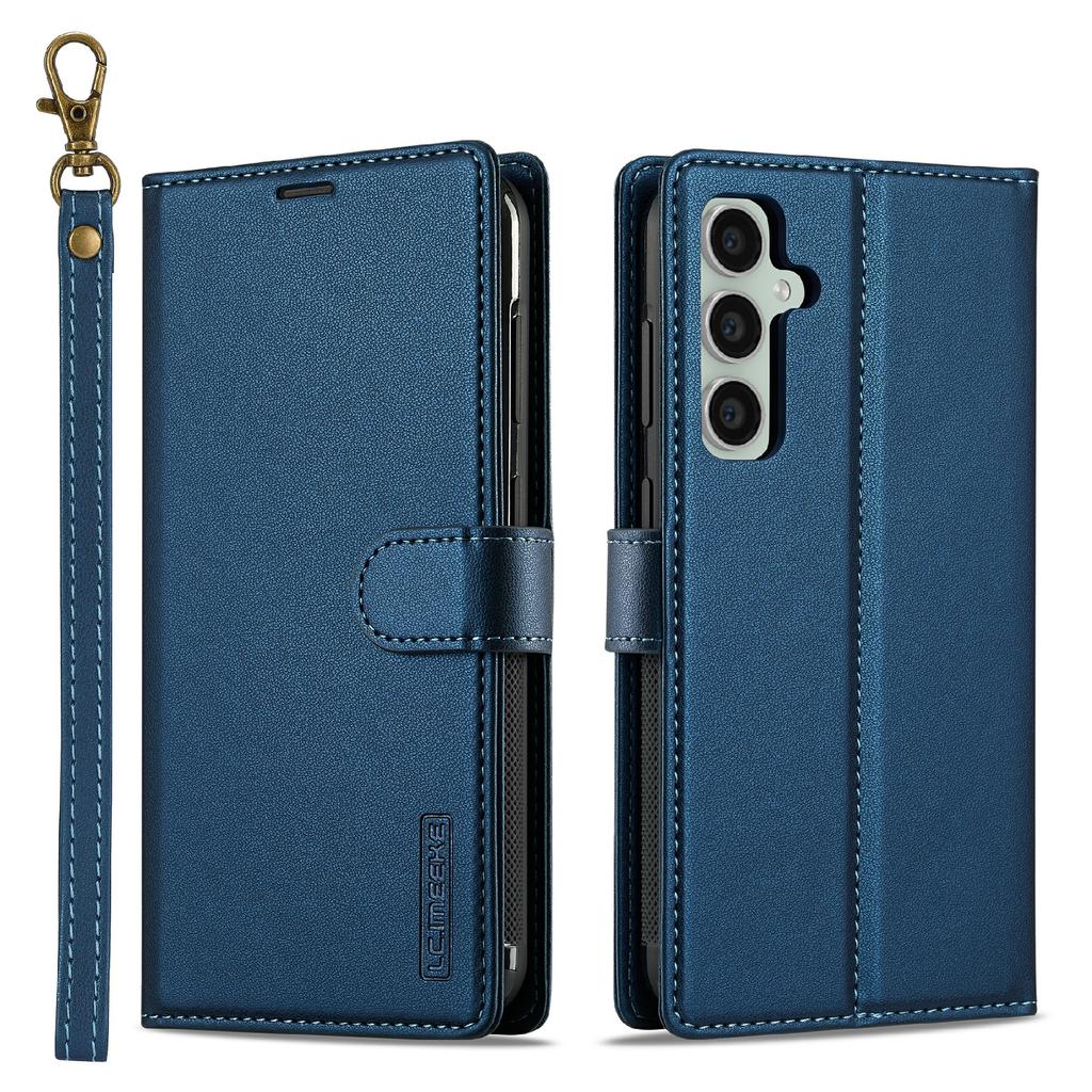 LC.IMEEKE L2 Series for Samsung Galaxy S25 FE Case PU Leather Wallet Detachable Magnetic Phone Cover