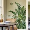 Зеленый стикер на стену с растением Креативные скандинавские наклейки Гостиная Диван Спальня Фоновая стена Декор Самоклеящееся украшение для дома