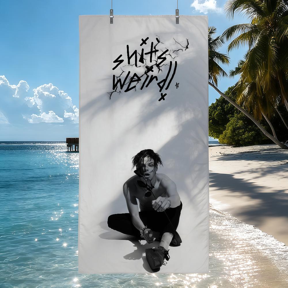 Певец YUNGBLUD Полотенце Отбеливатель Душ Ванна Путешествие Легкое Дружелюбное к Коже для Бассейна Кемпинга Круиза Лето