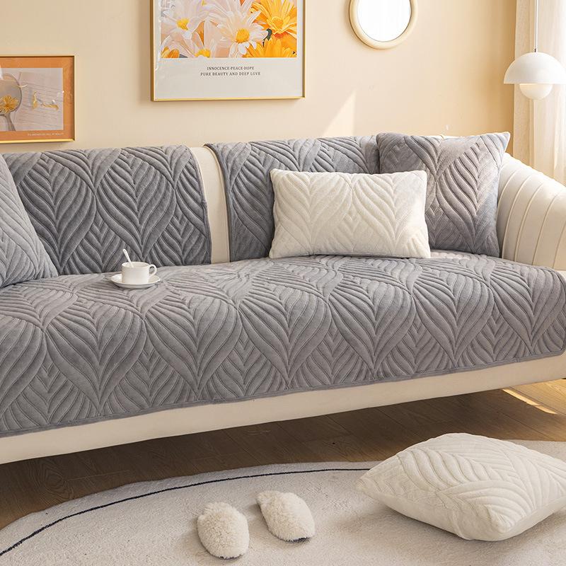 Winter Plush Sofa Cushion Four Seasons General Fabrics Leather Non-Slip Seat Cushions Modern Simple Sofa Cover Cover Thickened