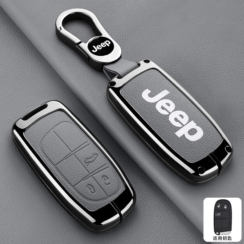 Для Jeep Металлическая кожаная крышка-чехол для автомобильного ключа Для Jeep Commander Compass Gladiator Wagoneer Grand Cherokee Wrangler JK Rene