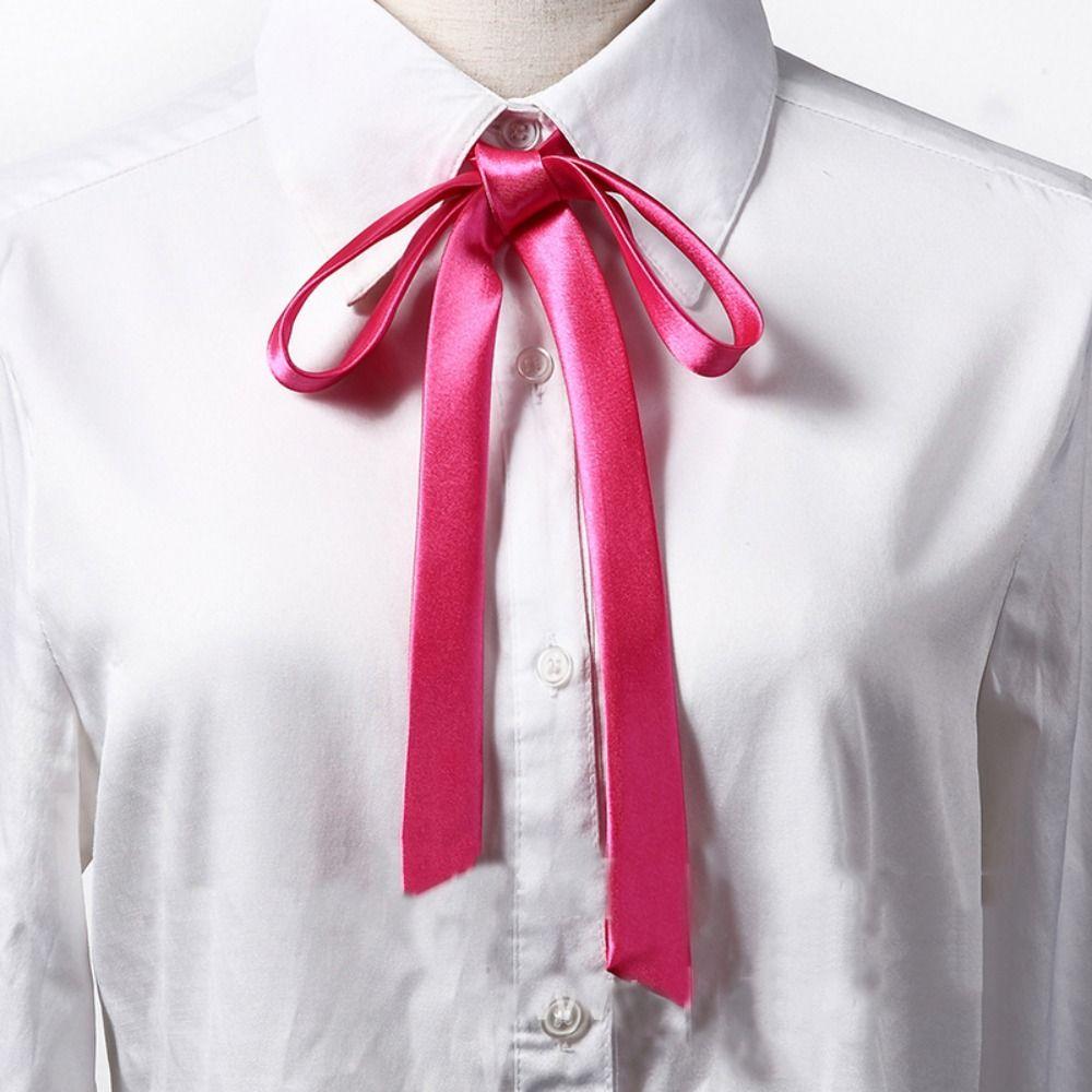 Vintage Satin Bow Tie Elegant Ribbon Fashion Fancy Necktie