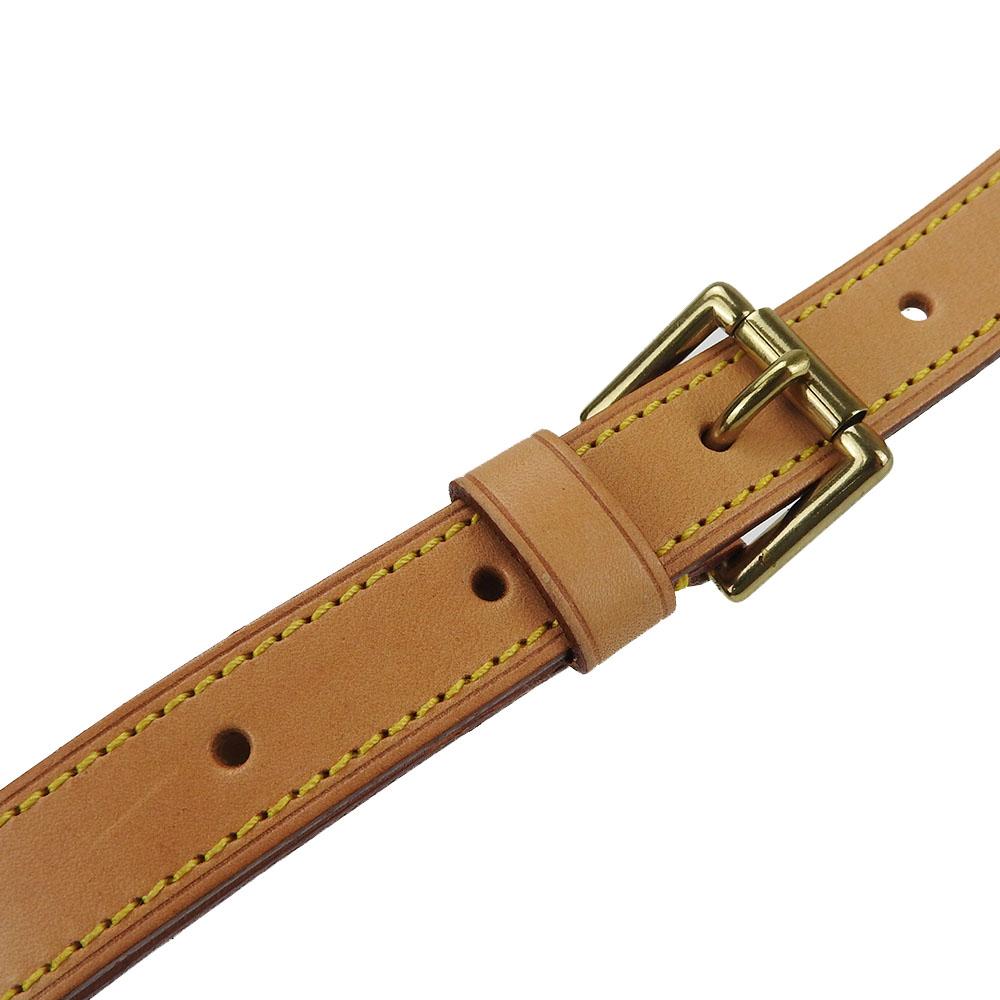 Used LOUIS VUITTON Shoulder Strap Nume Leather Beige Shoulder