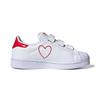 Adidas Originals SUPERSTAR Cf C Lace Up Breathable Low top Kids' Skateboarding Shoes White Red FX7170