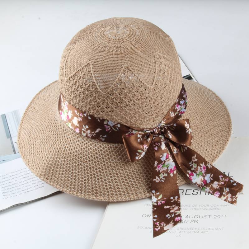 Hat Women's Sunscreen Sun Hat Summer Fashion Versatile Straw Hat Big Brim Outdoor Scenic Spot Sun