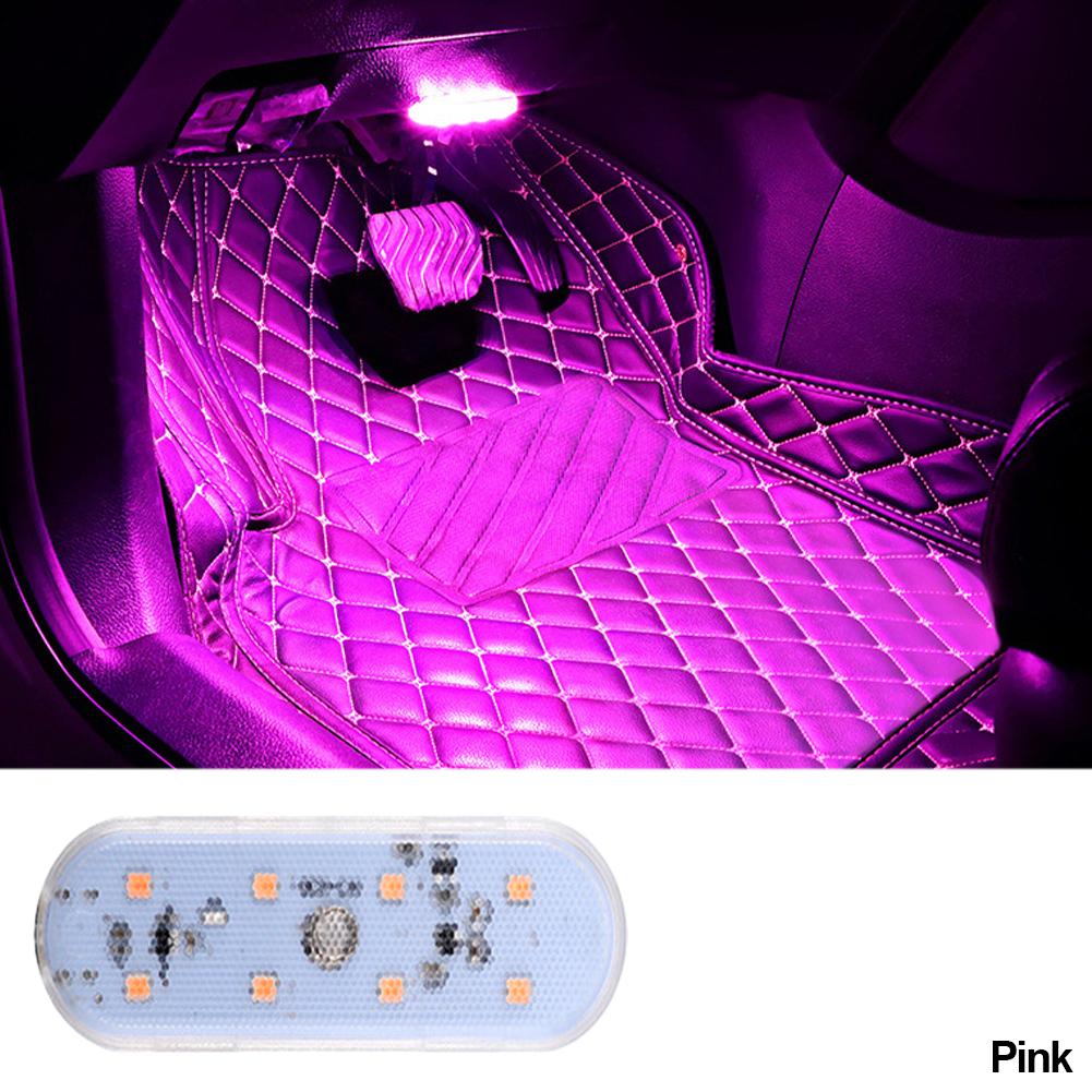 8-светодиодный автомобильный интерьерный фонарь для настроения, сенсорная крыша, беспроводное светодиодное внутреннее освещение, украшение для потолка, освещение автомобиля