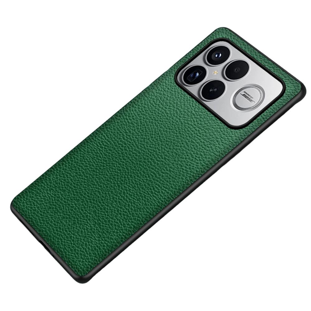 Чехол для телефона Xiaomi Poco F8 Pro / Redmi K90 5G, текстура личи, покрытие из ПУ-кожи, ПК + ТПУ, защитная задняя крышка