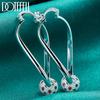 925 Sterling Silver Colored AAA Zircon Earrings Fashion Jewelry