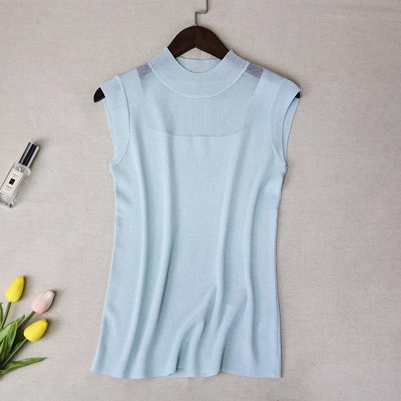 Summer Tanks Sleeveless Knitted Tanks Top Women