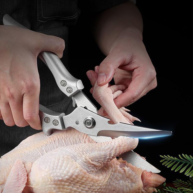 Chicken Bone Scissors Professional Upgraded Poultry Shears Cutter Stainless Steel Turkey Meat Fish Vegetables Kitchen Scissors5