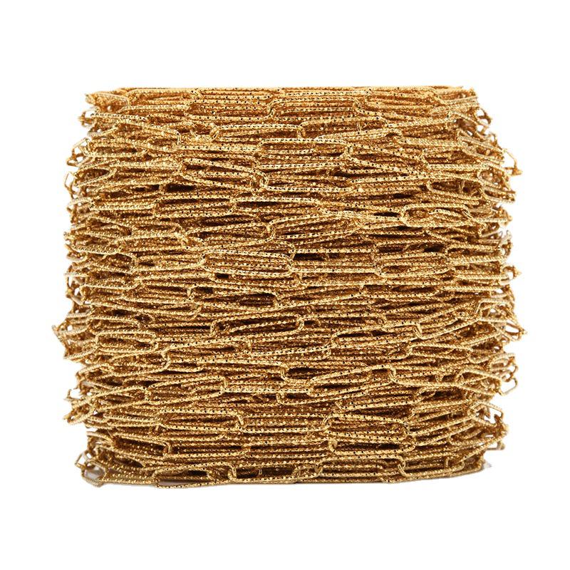 Овальная цепочка с рельефным крестом 5 мм - Женское европейское и американское хип-хоп колье для ключицы/свитера