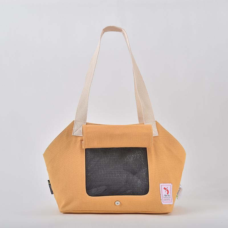 One-Shoulder Lightweight Canvas Crossbody Bag for Small Dog Outings