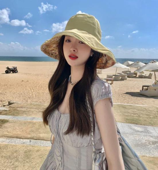 2024 Новая двухсторонняя рыболовная шляпа для весны и лета, Южная Корея, солнцезащитная шляпа для отдыха на открытом воздухе, дышащая шляпа от солнца