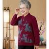 Middle-aged and Elderly New Chinese Style Sweater Fashionable Grandma Wear Autumn Top Mother Early Autumn Thin Sweater Top