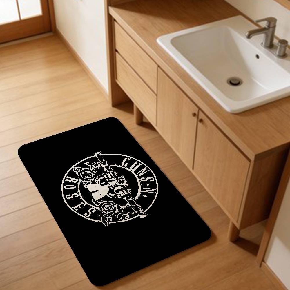 Rock G-Guns N-N R-Rose Band Room Mats Anti-slip Absorb Water Long Strip Cushion Bedroon Mat Household Carpets