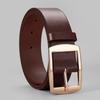 New Luxury Belt for Men PU Leather Belt Metal Pin Buckle High Quality Famous Brand Designer Waist Strap Belt for Jeans Plus Size