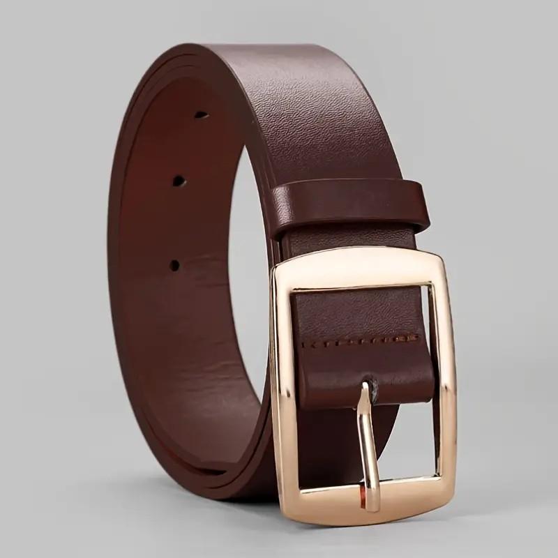 New Luxury Belt for Men PU Leather Belt Metal Pin Buckle High Quality Famous Brand Designer Waist Strap Belt for Jeans Plus Size