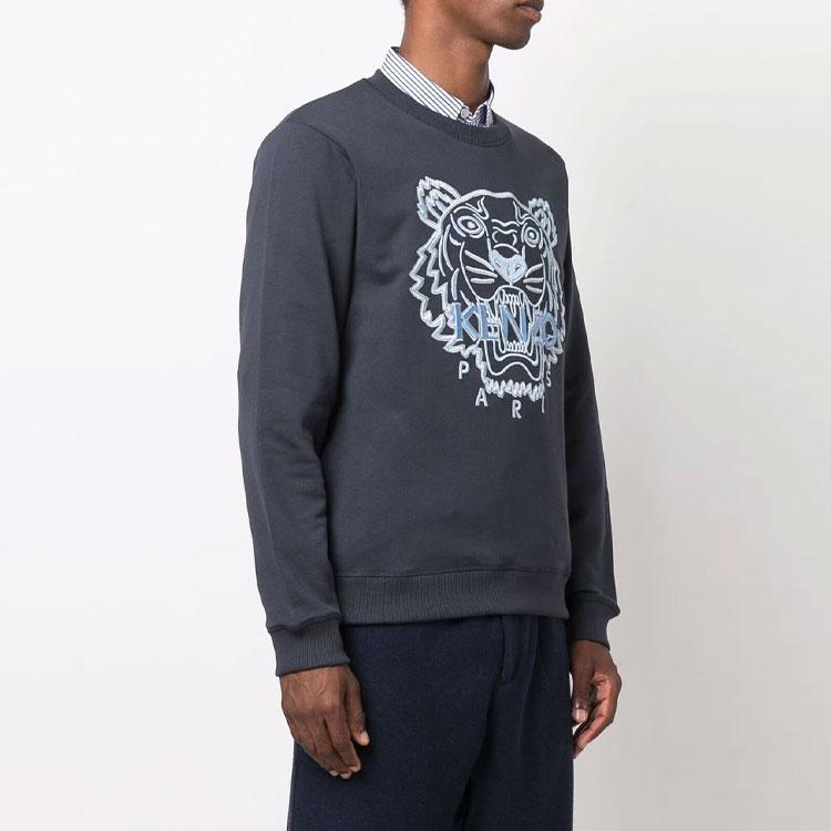 Kenzo Толстовки Мужские Синие С Круглым Вырезом Средней Плотности FB65SW1244XF-79