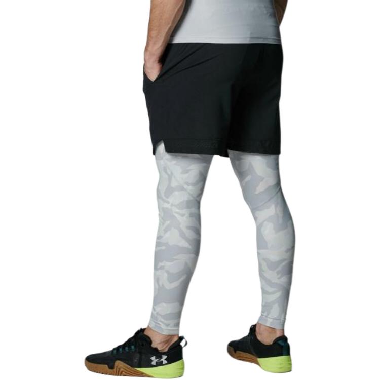 Under Armour Леггинсы с принтом животных и логотипом, эластичные, облегающие, мужские, светло-серые 1384788-011