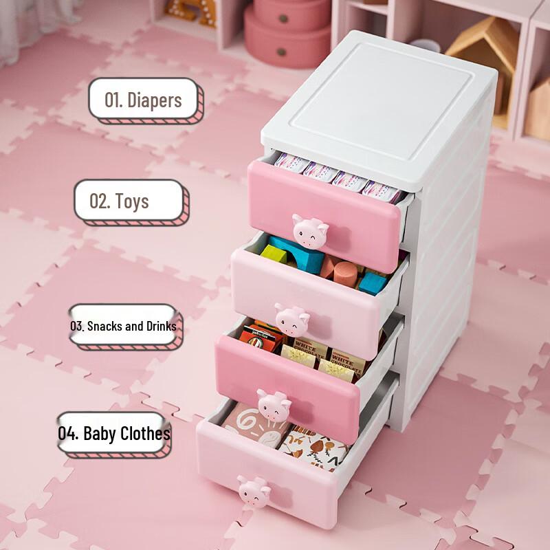 Miling Cartoon Drawer Storage Cabinet