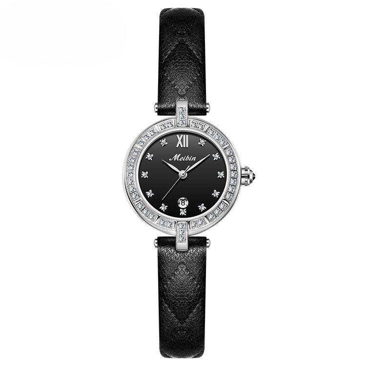 Новые стильные женские часы, модные, простые, со стальным ремешком, компактные, кварцевые часы