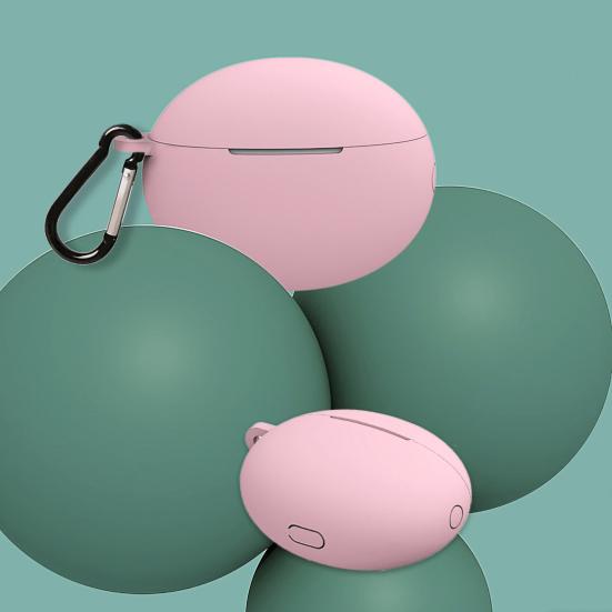 Чехол для наушников Мягкий силиконовый Беспроводные Bluetooth-совместимые Наушники Защитный чехол с карабином для Huawei Freebuds 4/4i