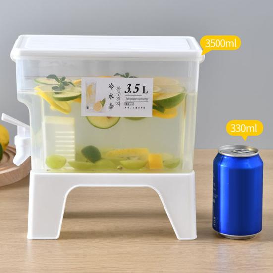 1 комплект, 3,5 л чайник для холодной воды со съемной крышкой, приподнятое основание, конструкция с пряжкой, легко открывается, морозостойкий кувшин для холодной воды, кухонные принадлежности