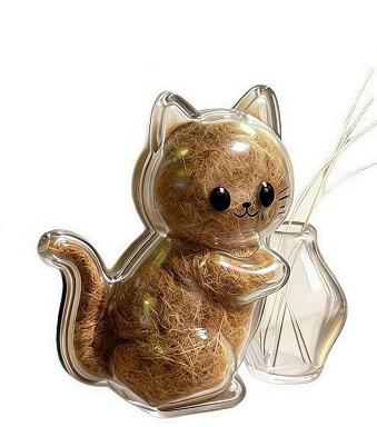 Шкатулка для хранения шерсти кошки Магнитная наклейка на холодильник Контейнер для сбора и хранения шерсти питомца