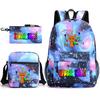 Rhythm Box Peripheral Elementary School Bag Starry Sky Backpack Three-piece Set