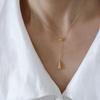 Adjustable Water Drop Tassel Necklace Y-shaped Collarbone Chain Metal Necklace  Jewelry Gifts