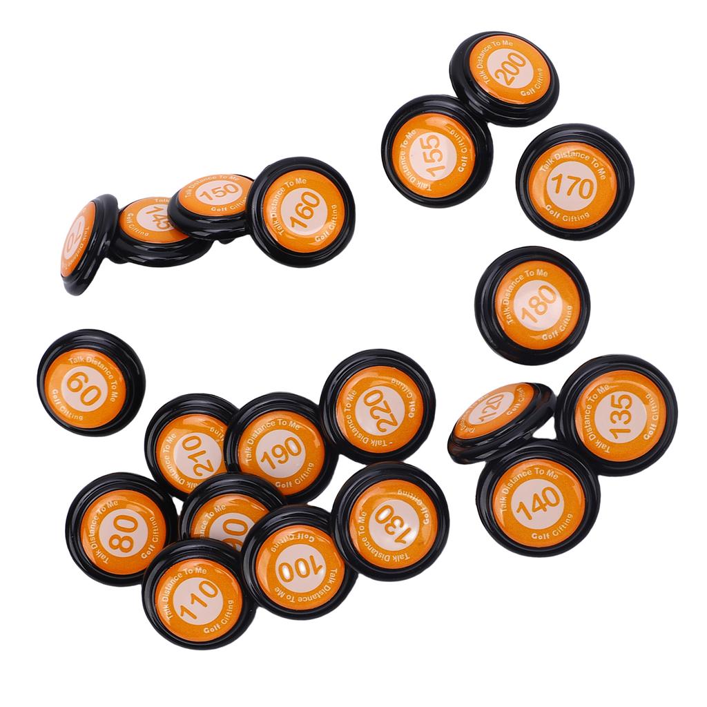 20 шт. маркеры расстояния клуба маркеры положения мяча клубный знак расстояния ярдов ABS для спорта на открытом воздухе оранжевый