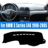 Для BMW 3 серии E46 1998-2005 Коврик на приборную панель автомобиля Накладка на панель Коврик центральной консоли Противоскользящий чехол Солнцезащитный козырек Аксессуары 2004 2003 2002