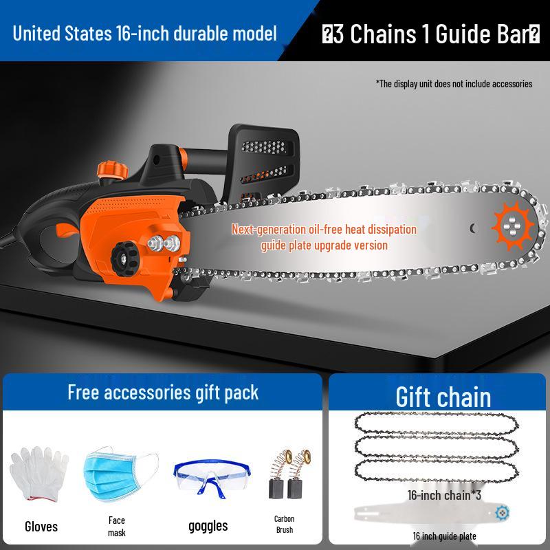 Ручная электрическая цепная пила CHUANGYI: Мощная портативная пила для деревообработки, лесозаготовки и валки деревьев