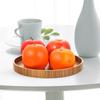 Round Wooden Tray Coffee Making Decorative Serving for Table Jewelry Organizer Cake Turntable Desktop Simple Sink