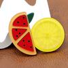 Handmade Splicing Acrylic Sheet Watermelon Lemon Fruit Brooch, Personalized and Versatile