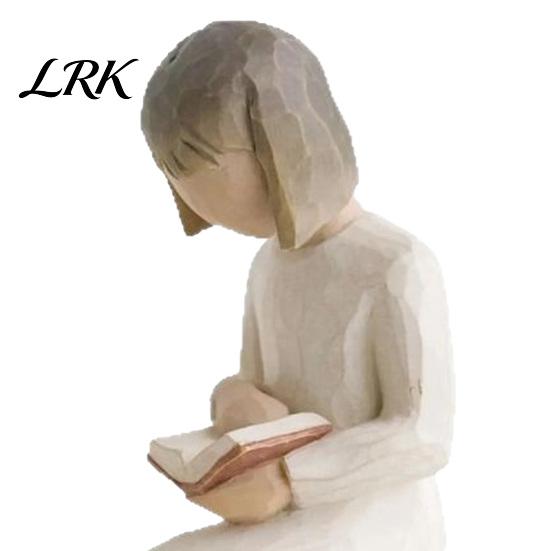 3D-печатная скульптура для чтения Ангел Статуэтка Книги, Смоляной Декор для Стола для Влюбленных, Украшение для Влюбленных Фигурка Девушки Книжная Полка, Атмосфера Исцеления