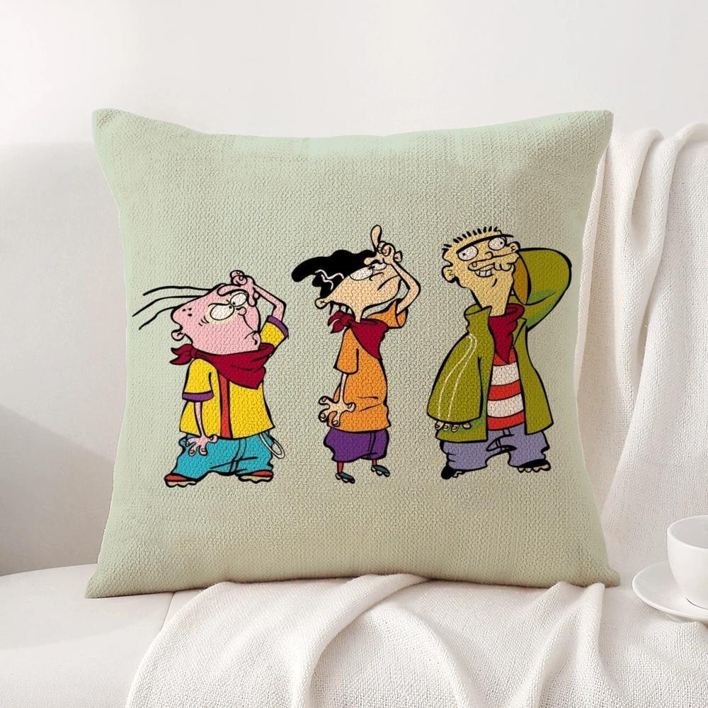 Чехол на подушку Ed, Edd n Eddy, Летняя прохлада, Льняная ткань, Двусторонний принт, Наволочка, Декор для дивана и дома, Подарок