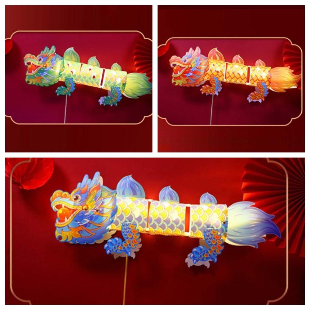 Ручной детский фонарь Лун из ПВХ, ручной работы, фонарь-дракон, аксессуары для ханьфу