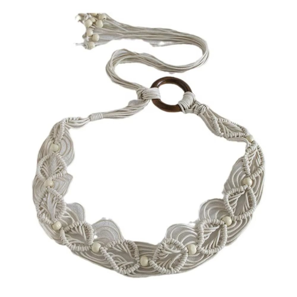 Woven Knot Female Waist Rope Wax Rope Ethnic Style Waist Chain Casual Dress Waistband Girls