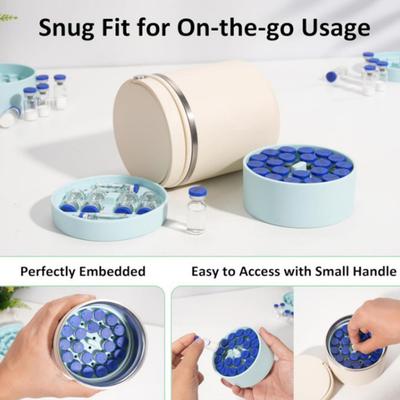 2/3 шт. Силиконовая вставка для флакона 3 мл 32/25/18 унций Банка для еды Пептидный флакон Коробка для хранения Экономия места Морозильная камера Холодильник Шот Длинный флакон Бутылка Органайзер Держатель