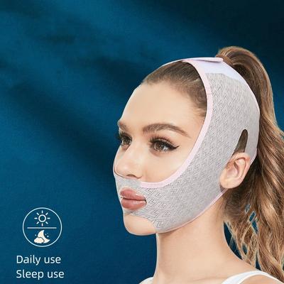 V-образный пояс для похудения, повязка для лица и щек, укрепляющая подтягивающая лента, против морщин, повязка для сна